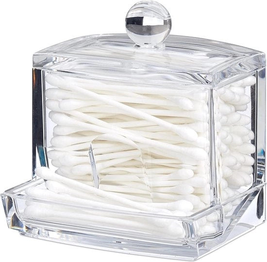 Sostegno per asciugamani da bagno con coperchio per bagno e specchio da toeletta - Acrilato trasparente
