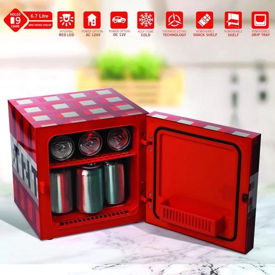 Mini frigorifero Minecraft TNT 220 V / 12 V - con funzione di congelatore integrato