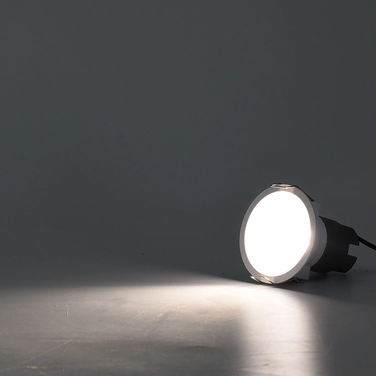 FARETTO LED DA INCASSO 5W ALTA LUMINOSITA' DESIGN MODERNO TONDO IN ALLUMINIO BIANCO - ILLUMINAZIONE EFFICIENTE PER CARTONGESSO
