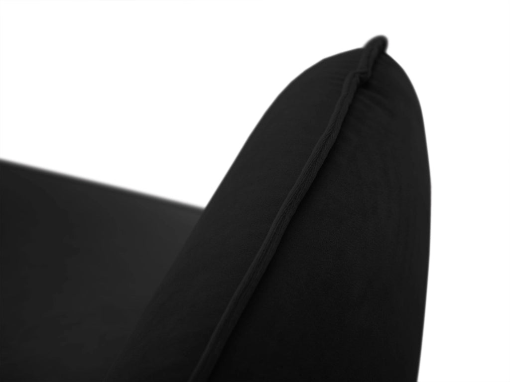 Cosmopolitan Design - Poltrona "Vienna" in velluto nero 