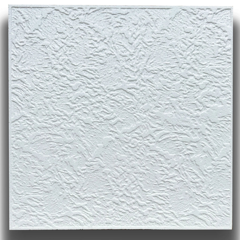 10 o 20mq (40 oppure 80 pezzi) di pannello decorativo a soffitto in polistirene compatto 50x50cm (spess. 1cm) RODOS - Pacco da 10 metri quadrati