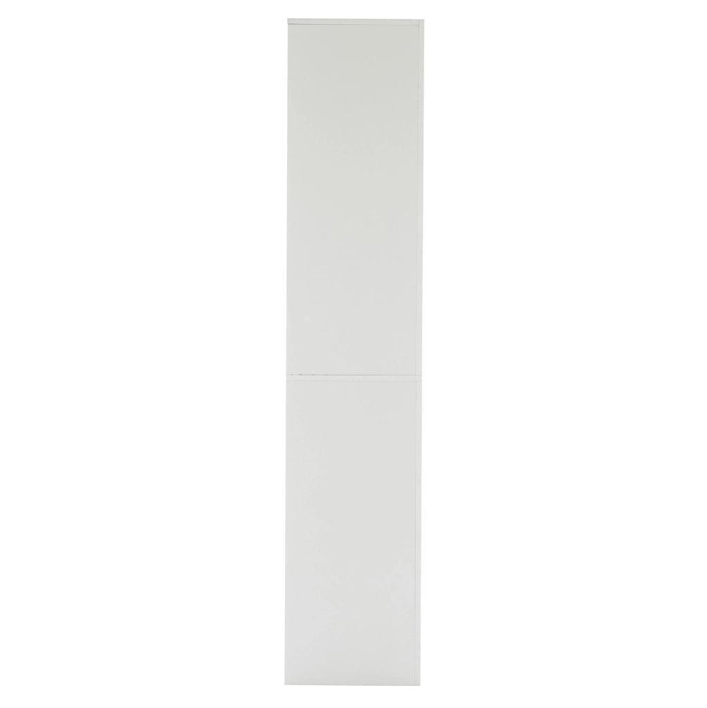Vetrina 100x35x170 cm con LED e ripiani in vetro temperato; MDF bianco