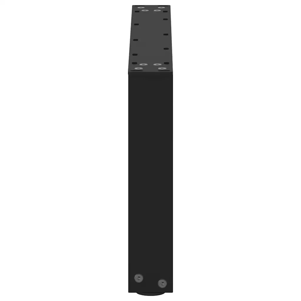 Gambe per Tavolino da Caff¨¨ a Forma di U 2 pz-Set di 2 Gamba per Tavolo Nere 70x(30-31) cm Acciaio 634971