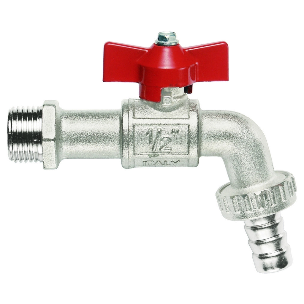 RUBINETTO A SFERA CON PORTAGOMMA A FARFALLA- 1/2  (DN 15) 15 bar /217.5psi- ITAP- pezzi 1