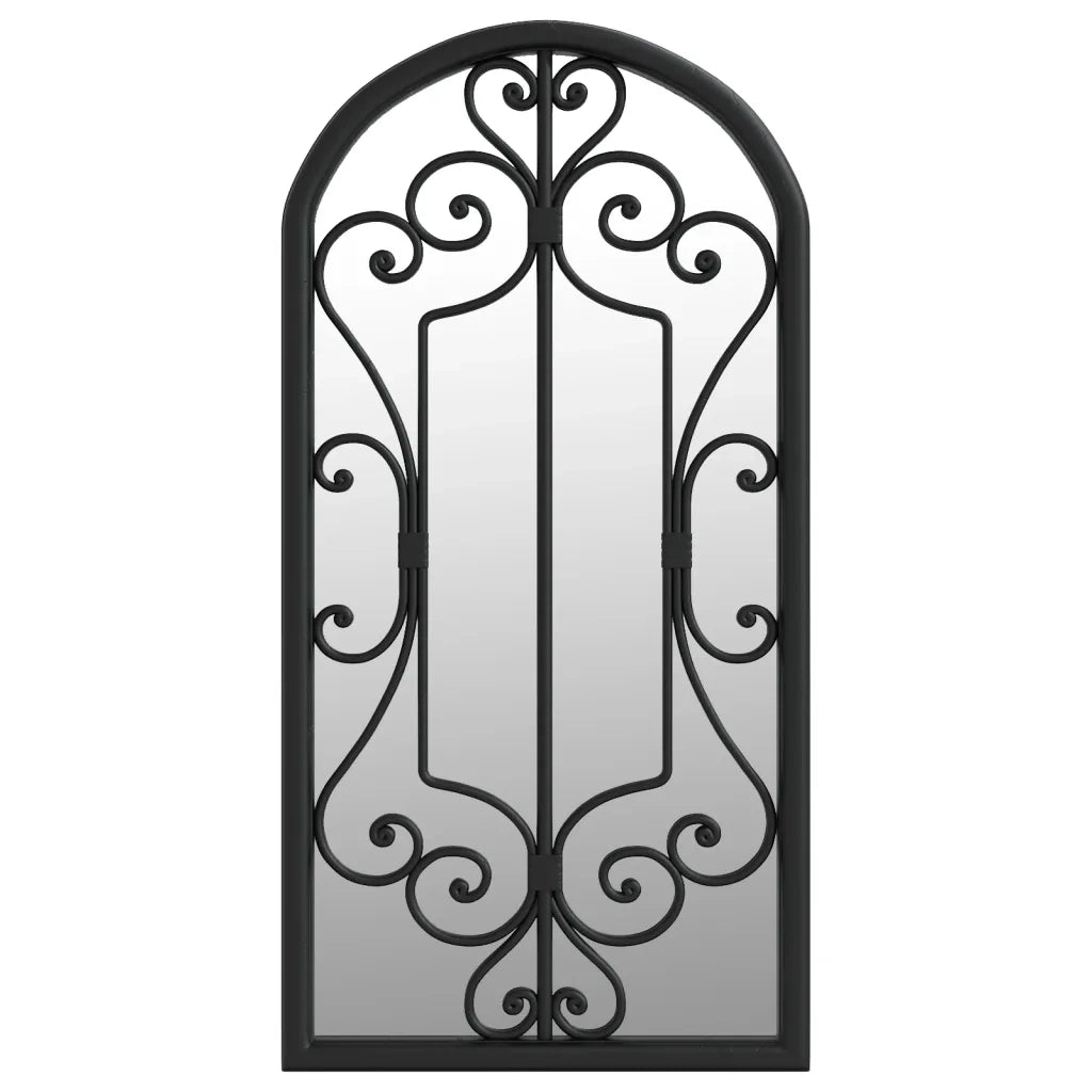 Specchio-Specchio DecorativoNero 70x30 cm Ferro per Uso Interno 647439
