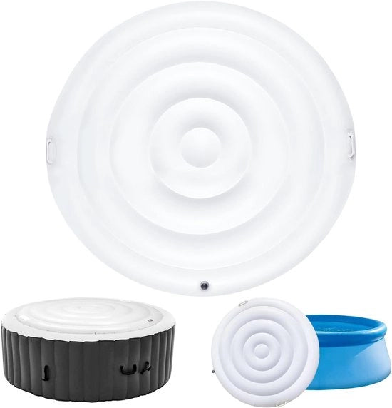 Copertura per Piscina Ronda - Copertura per Piscina a Bolle - Risparmio di Energie - Con Maniglie - 160 cm di Diametro