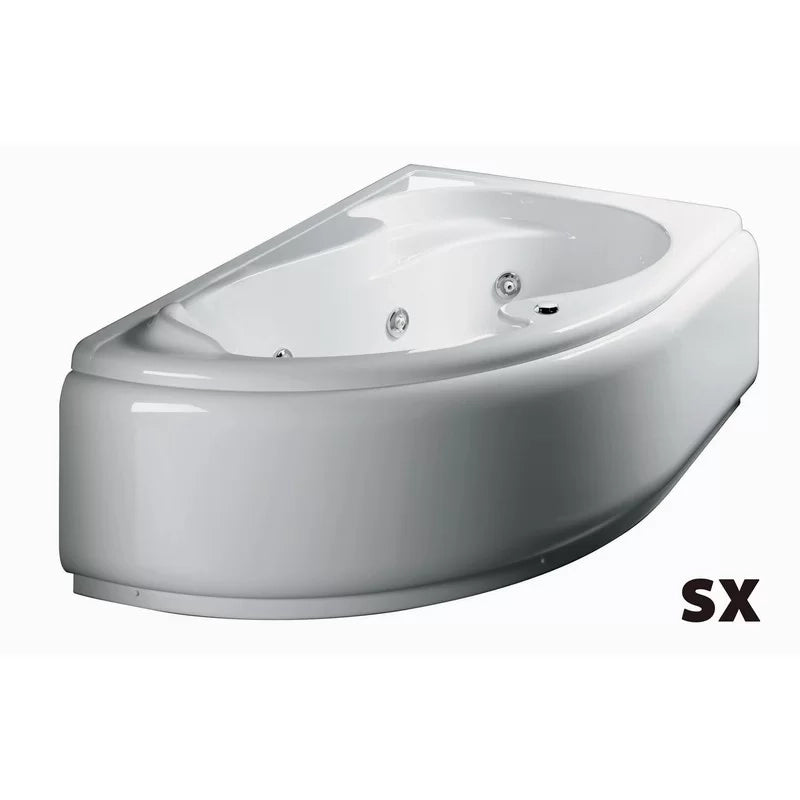 Vasca idromassaggio 150x100 sinistra angolare serie grazia con pannello