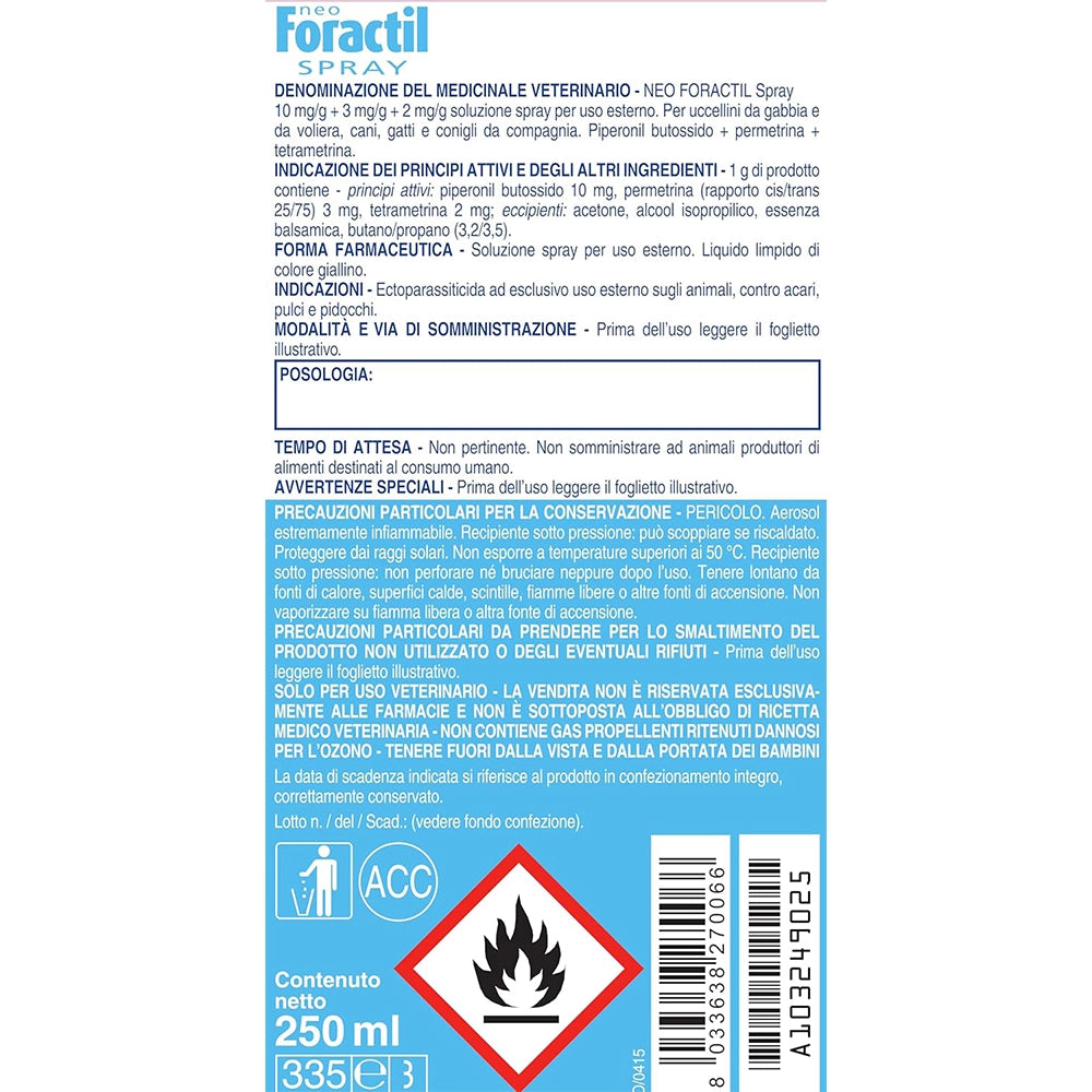 Formevet Neoforactil Antiparassitario per Roditori 250 ml