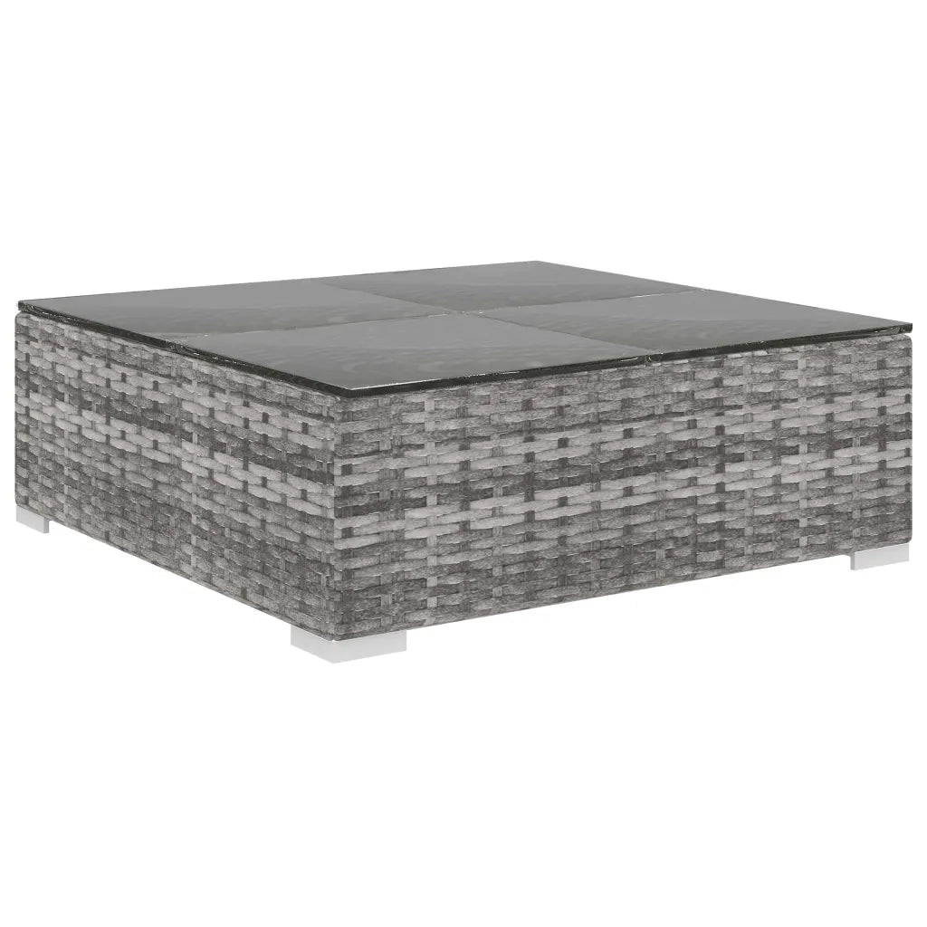 Set Divani da Giardino 5 pz con Cuscini in Polyrattan Grigio 46783