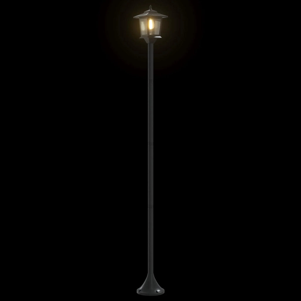 Set di Lampioni with LED Bulb 2 pz Nero 16 x 16 x 156 cm 42042691