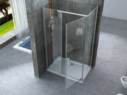 Box doccia due lati con porta battente cristallo 8mm trasparente h.195 SIDE 80 cm,70 cm