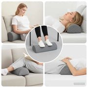 Cuscino per Gambe Grigio 52 x 20 x 11 cm Schiuma Memory 42020197