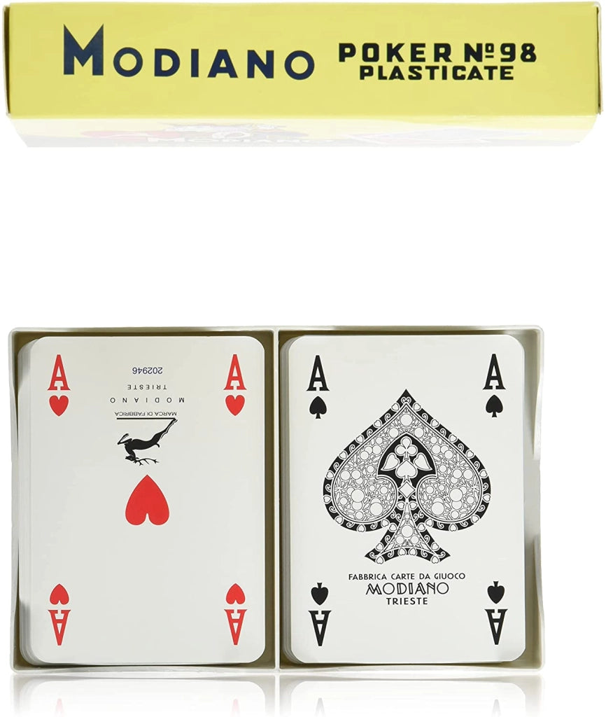 CARTE DA GIOCO MODIANO 2 MAZZI DA 52 CARTE E 2 MATTE
