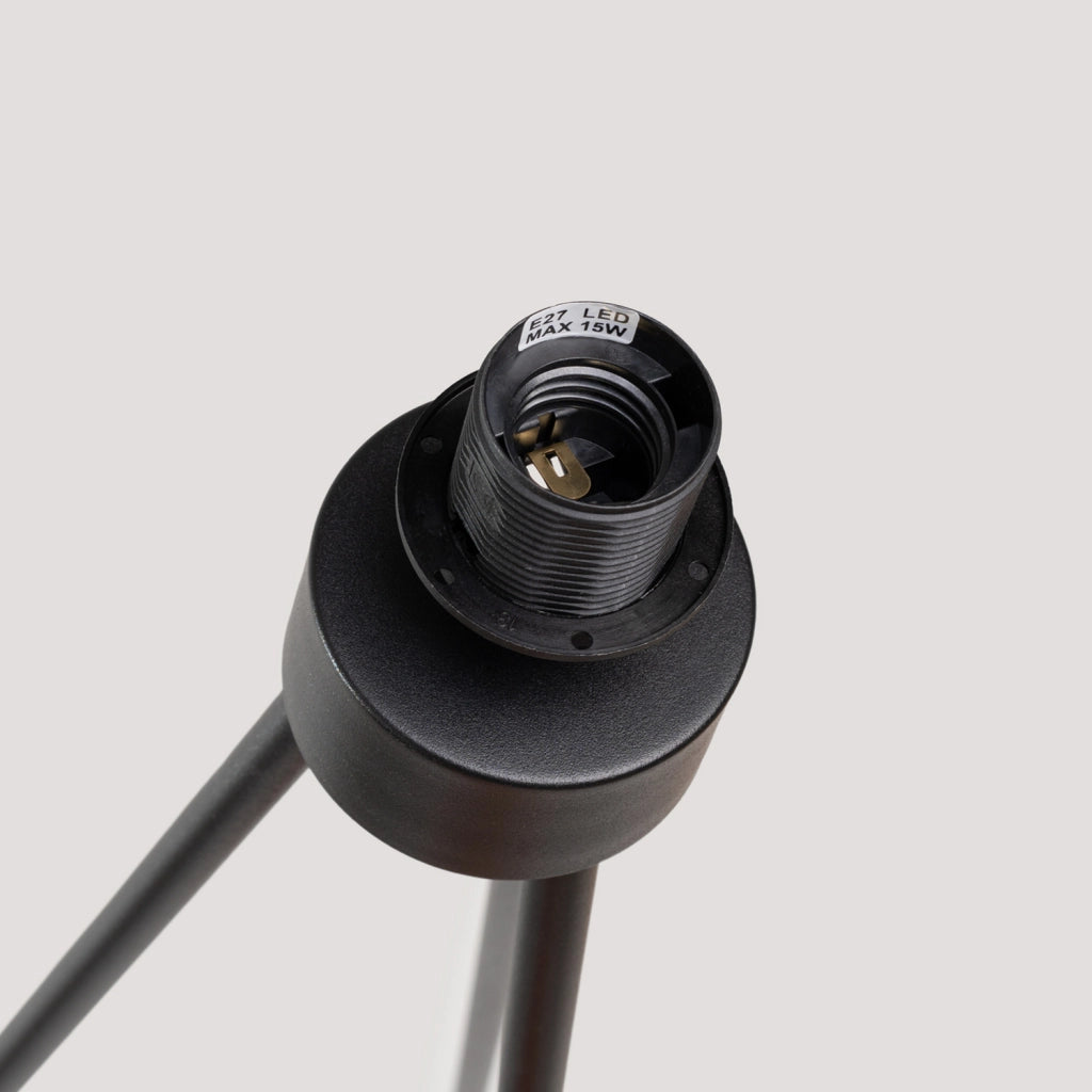 Lampada a sospensione e da terra moderna MULA con paralume in feltro, 45 cm, struttura nera