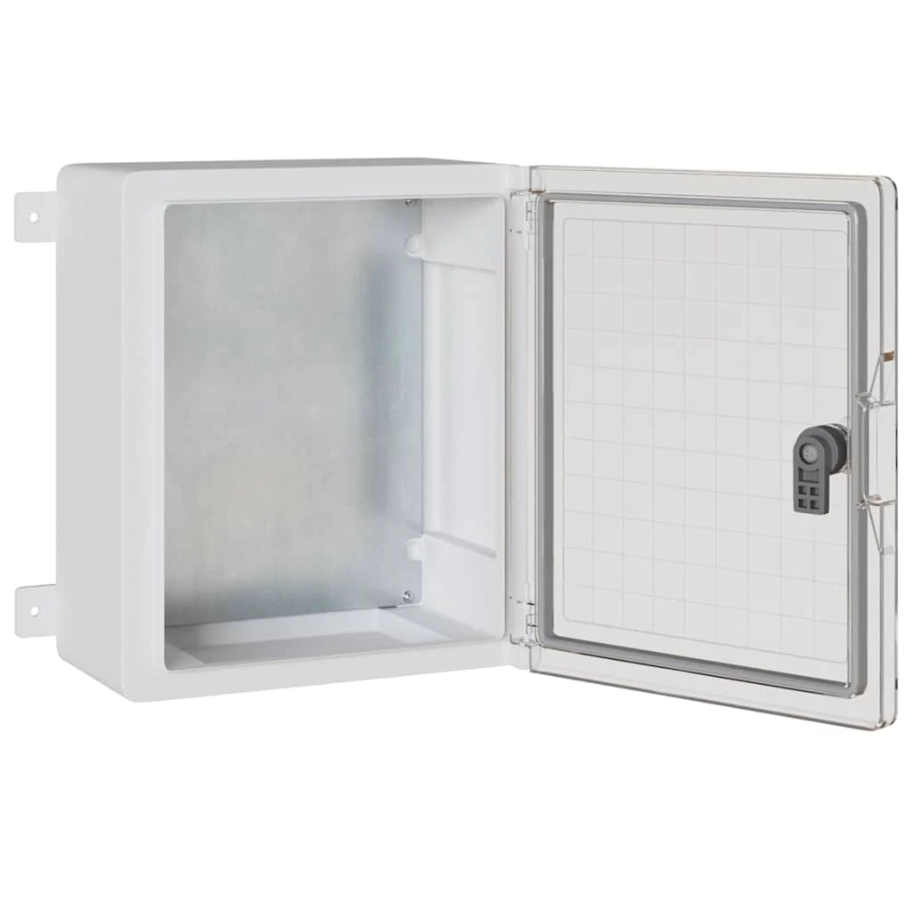 Armadio elettrico moderno 30 x 16,5 x 35 cm resistente stile contemporaneo uso interno/esterno plastica grigia 02_0058210