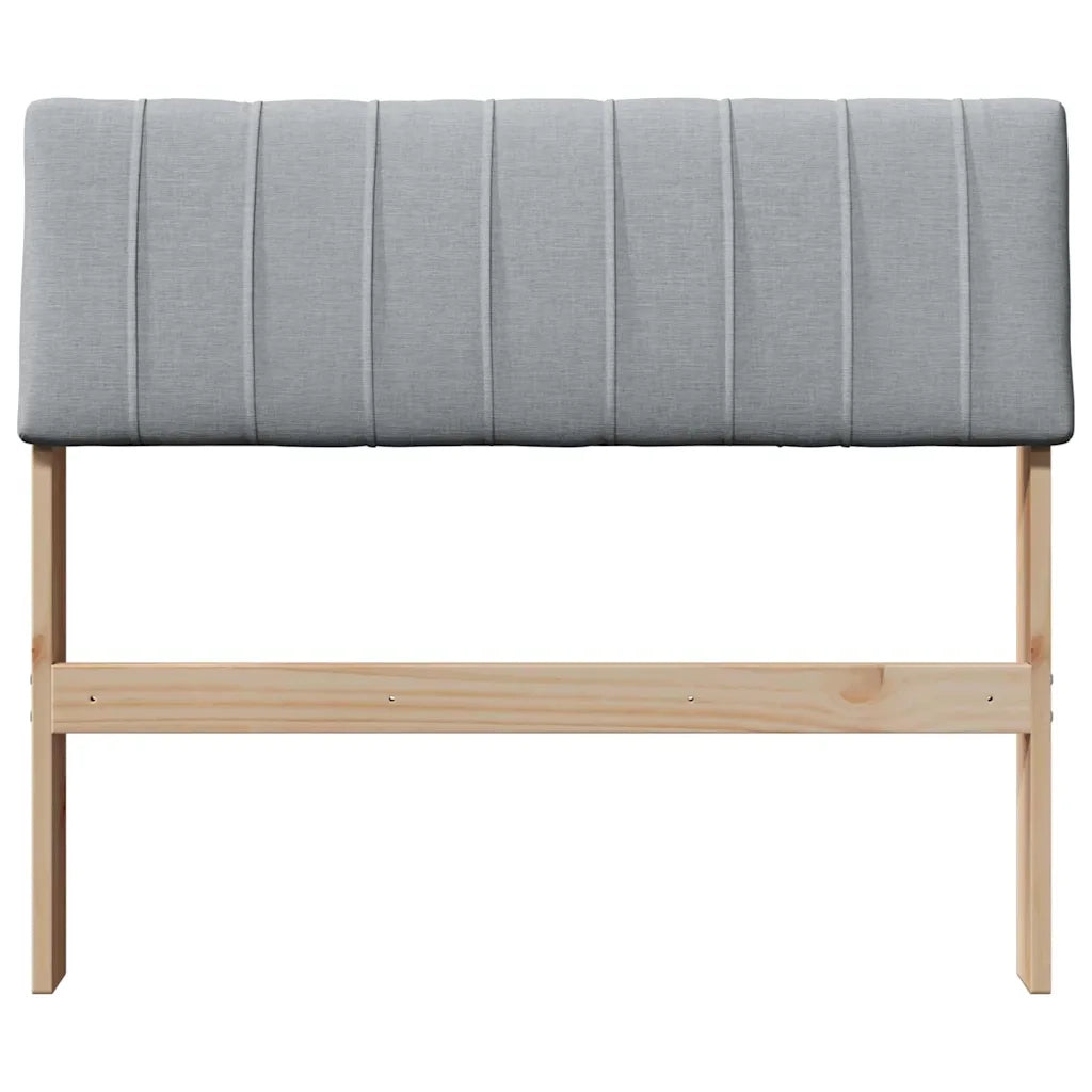 Testiera imbottita Grigio chiaro 90 cm Pino massello 879249