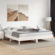 Giroletto senza Materasso Bianco 180x200 cm Legno Massello Pino 3216213