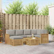 Set di divani da esterno 7 pcs Bianco e Grigio Chiaro 3392151