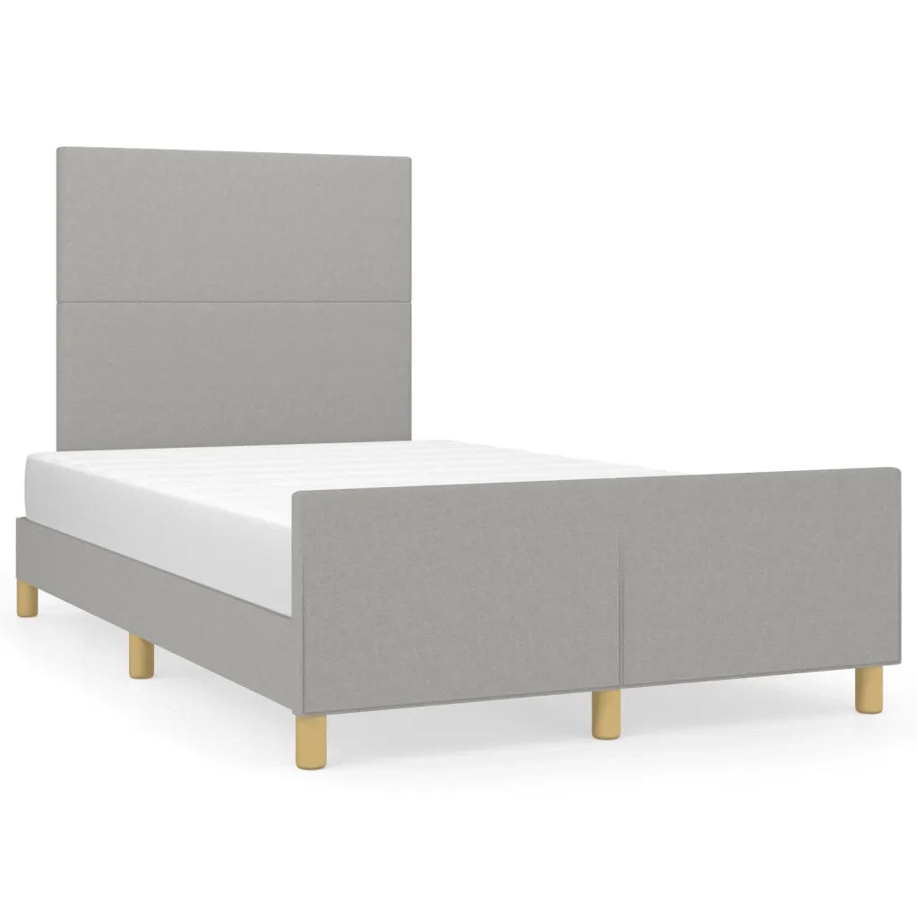 Giroletto senza Materasso Grigio Chiaro 120x190 cm in Tessuto 3270499
