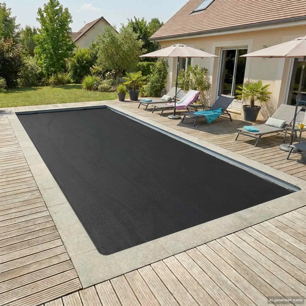 Copertura per piscina 1000 x 500 cm Quadrato PE Nero 42034493