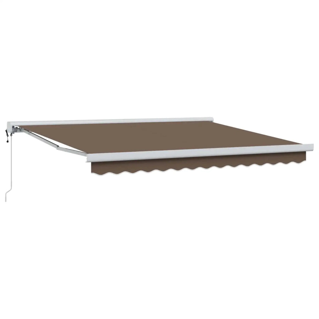 Tenda retrattile Tortora 500 × 300 cm Tessuto e Metallo 3426380