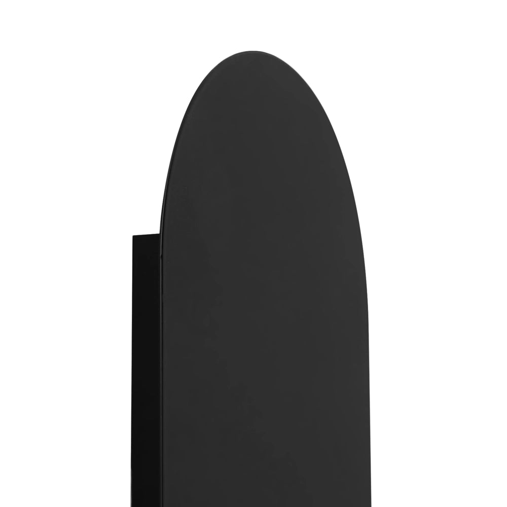 Set di 2 lampade da parete ovali con paralumi a globo in vetro nero stile retrò