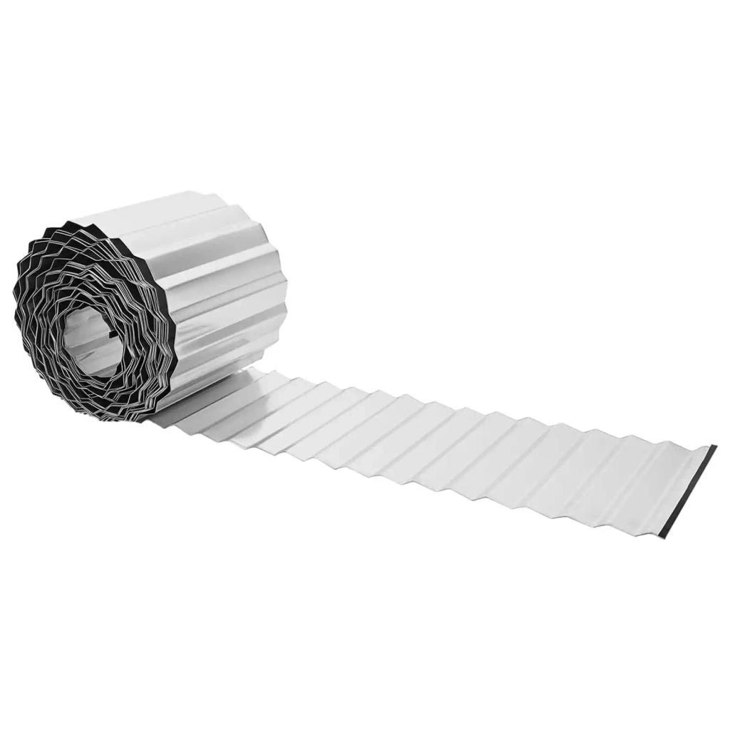 Bordura per Prato 5 m x 20 cm Acciaio zincato Argento 42030195