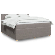 Giroletto a Molle con Materasso Tortora 200x200 cm in Tessuto 3287560