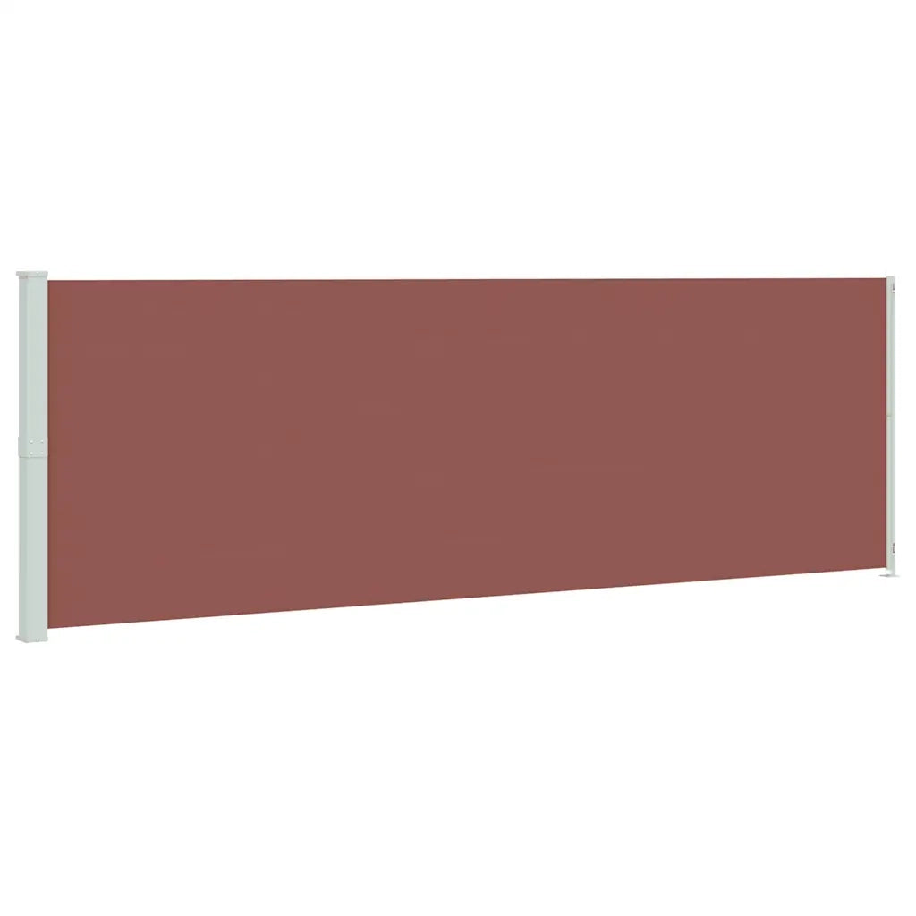 Tenda da Sole | Tenda parasole Laterale Retrattile per Patio 200x600 cm Marrone