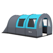 Tenda da Campeggio 3 Posti ¨C Minimal ¨C Grigio e Blu, 480x260x200 cm