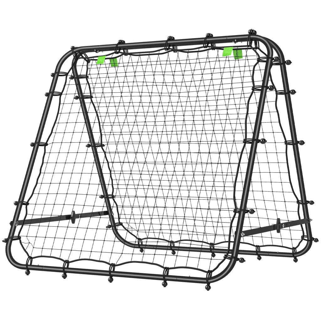 Rete Rimbalzo Pieghevole Angolo Regolabile Allenamento Calcio Baseball Tennis ¨C Xylo ¨C 100x95x90 cm Nero