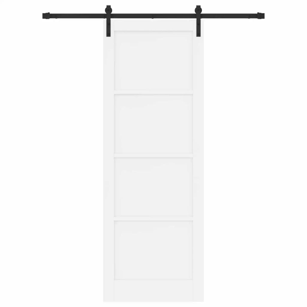 Porta scorrevole Bianco e Nero 83 x 232 cm 3445401