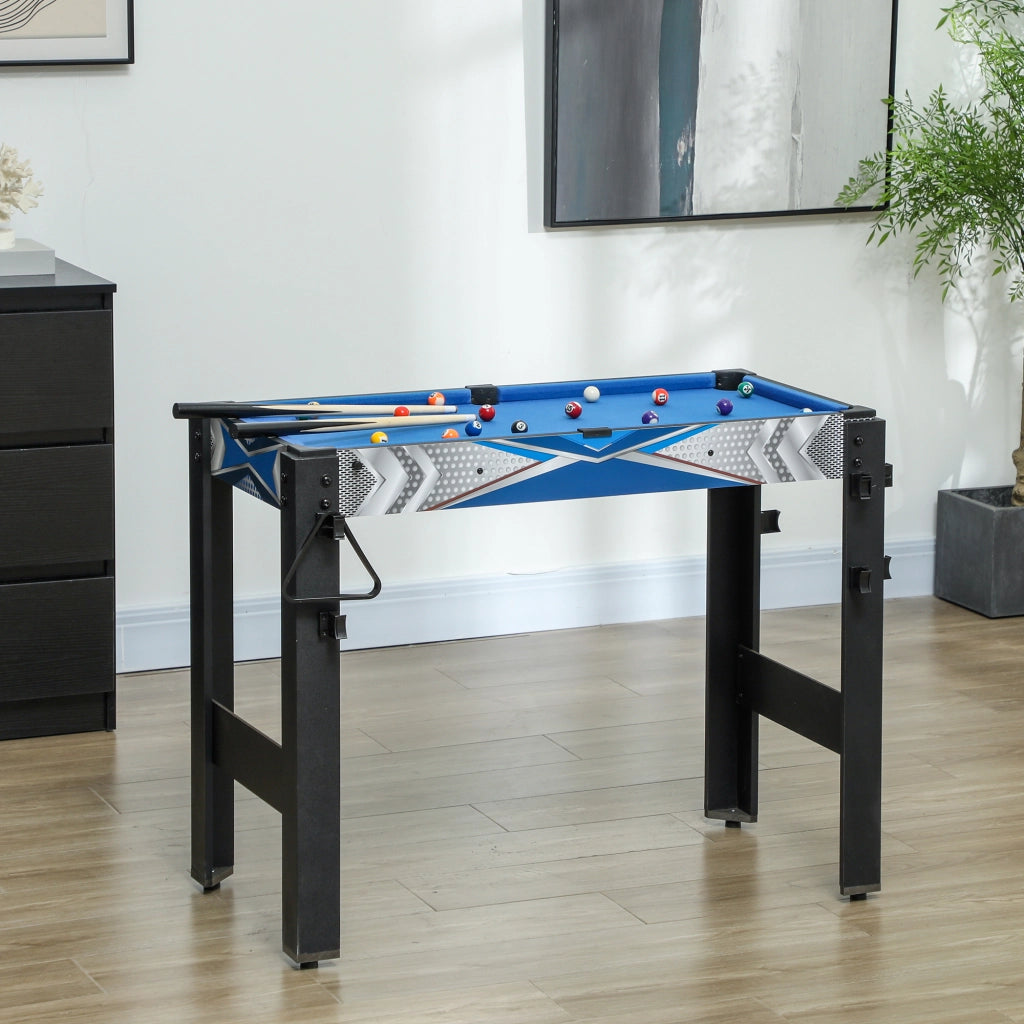 Tavolo da gioco 5 in 1 ¨C zephmum ¨C Blu, MDF, Plastica