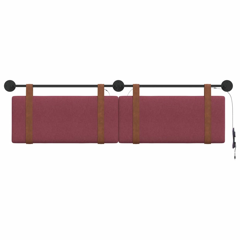 Testiera sospesa Con luce LED Rosso Vino PU Antico 3424017
