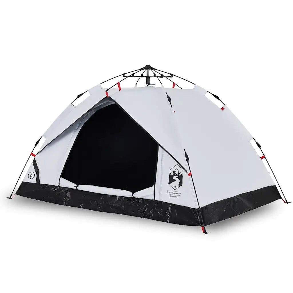 Tenda 3 Persone-Tenda da campeggio Bianca in Tessuto Oscurante a Rilascio Rapido 135322