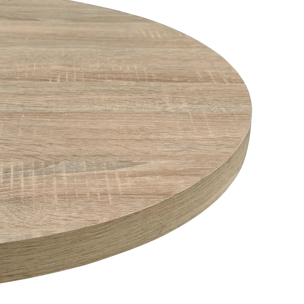 Tavolo Bistrot in MDF e Acciaio Rotondo 60x75 cm Colore Rovere 245612