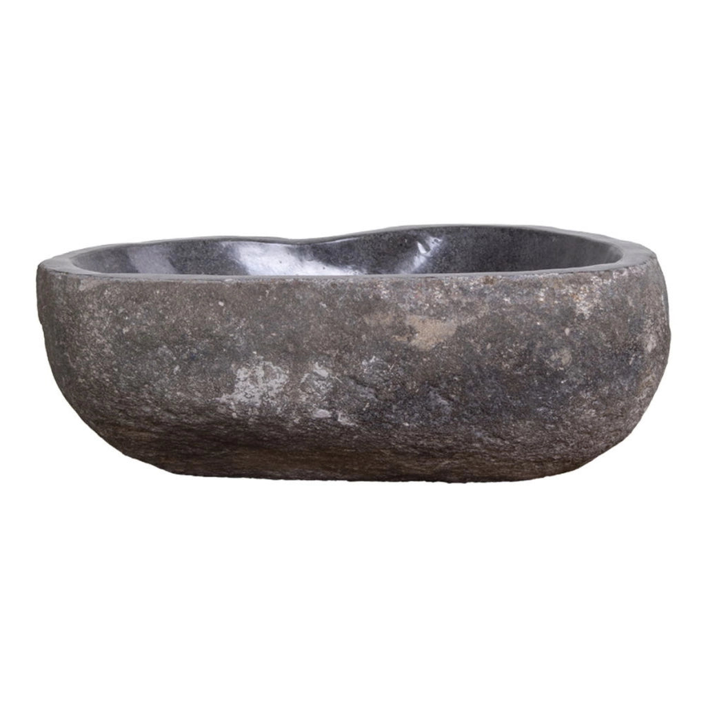 Lavabo Donau, Grigio, Pietra, 40x35x15 cm