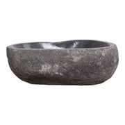 Lavabo Donau, Grigio, Pietra, 40x35x15 cm