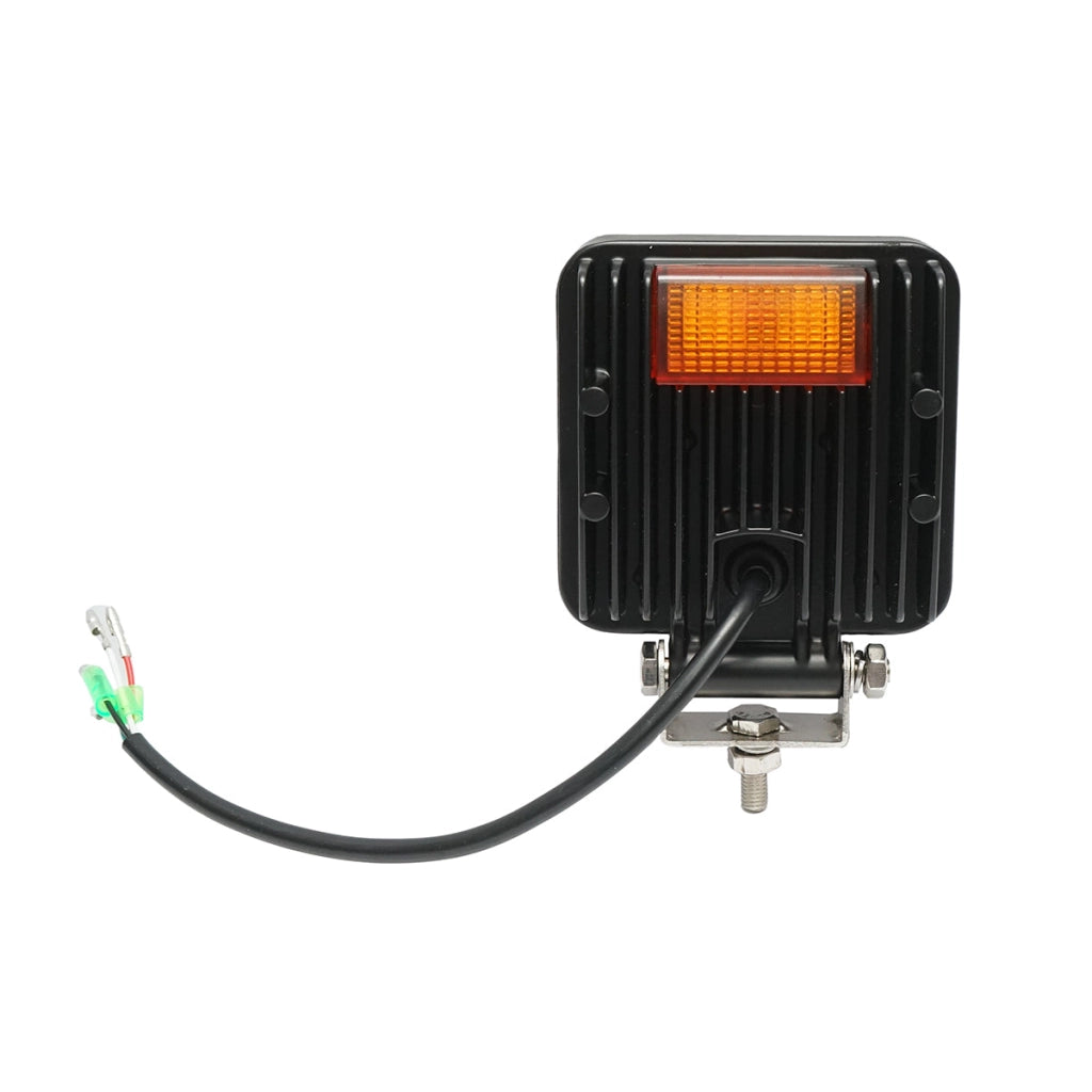 Proiettore LED con segnalazione 12-48V, 48W, 3 funzioni, corpo in alluminio 110x110x42mm