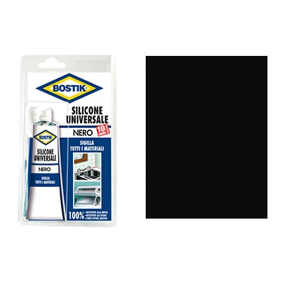 SILICONE ACETICO IN TUBETTO BOSTIK - NERO ML 60- 6 pezzi
