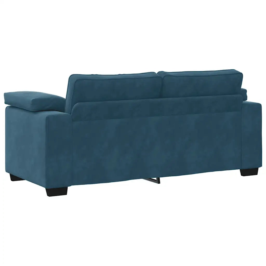 Divano Divanetto Blu 180x77x82 cm in Velluto 4105276