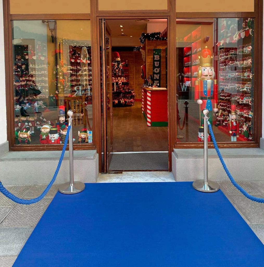Passatoia Moquette Blu 100x300 Cm Antiscivolo Cerimonia Evento Fiera Corridoio Negozio Marciapiede