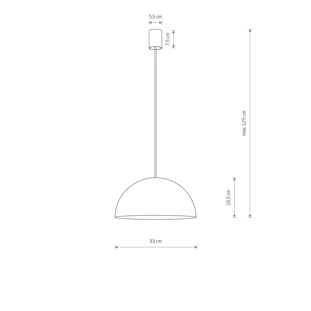 Lampada a sospensione bianco oro Nowodvorski Hemisphere 33cm