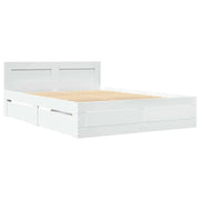 Letto matrimoniale | Letto per adulti | Struttura del letto 2 pcs Bianco 137 x 188 cm Legno multistrato