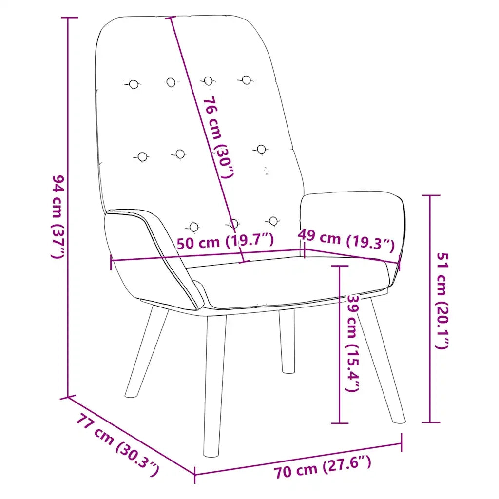 Sedia Relax Rosa in Velluto 4102636