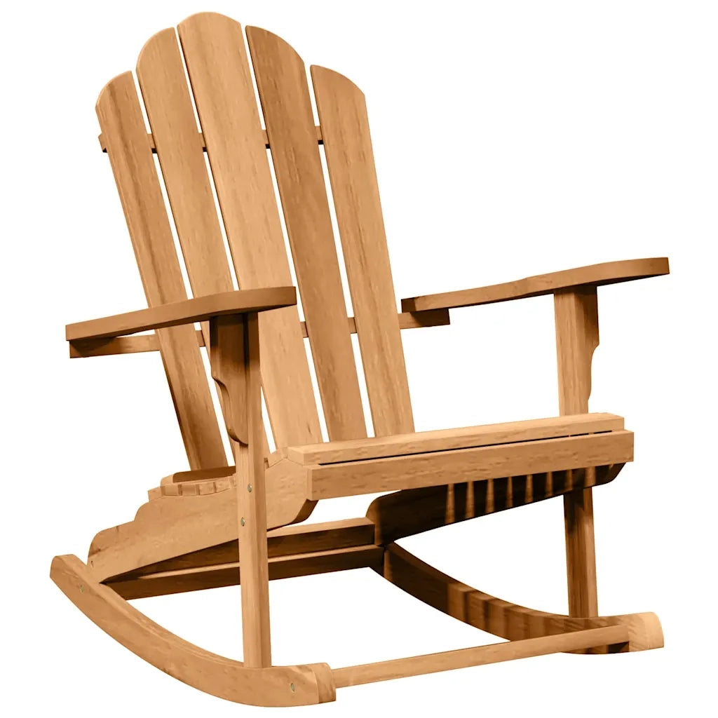 Poltrona a dondolo Adirondack 2 pz Marrone 3255795
