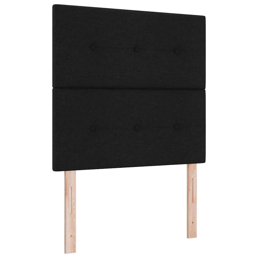 Letto a molle con strisce LED Nero 100 x 200 cm Tessuto 3343681