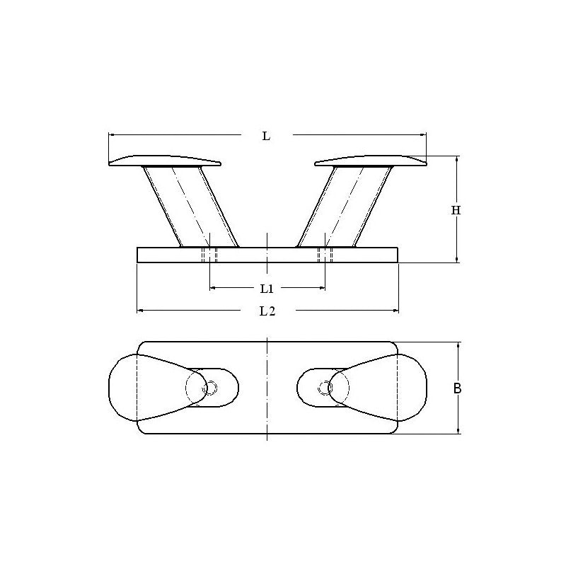 BITTA A FUNGO INOX MM.160 CLEAT MM.160