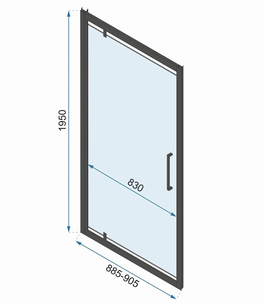Cabina Doccia A Parete Rea Rapid Swing Chrome 100x100