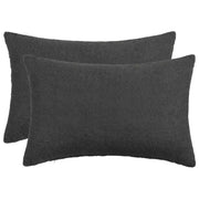 Federa 2 pcs HEERLEN Grigio Scuro 50 x 80 cm Bouclé 911991